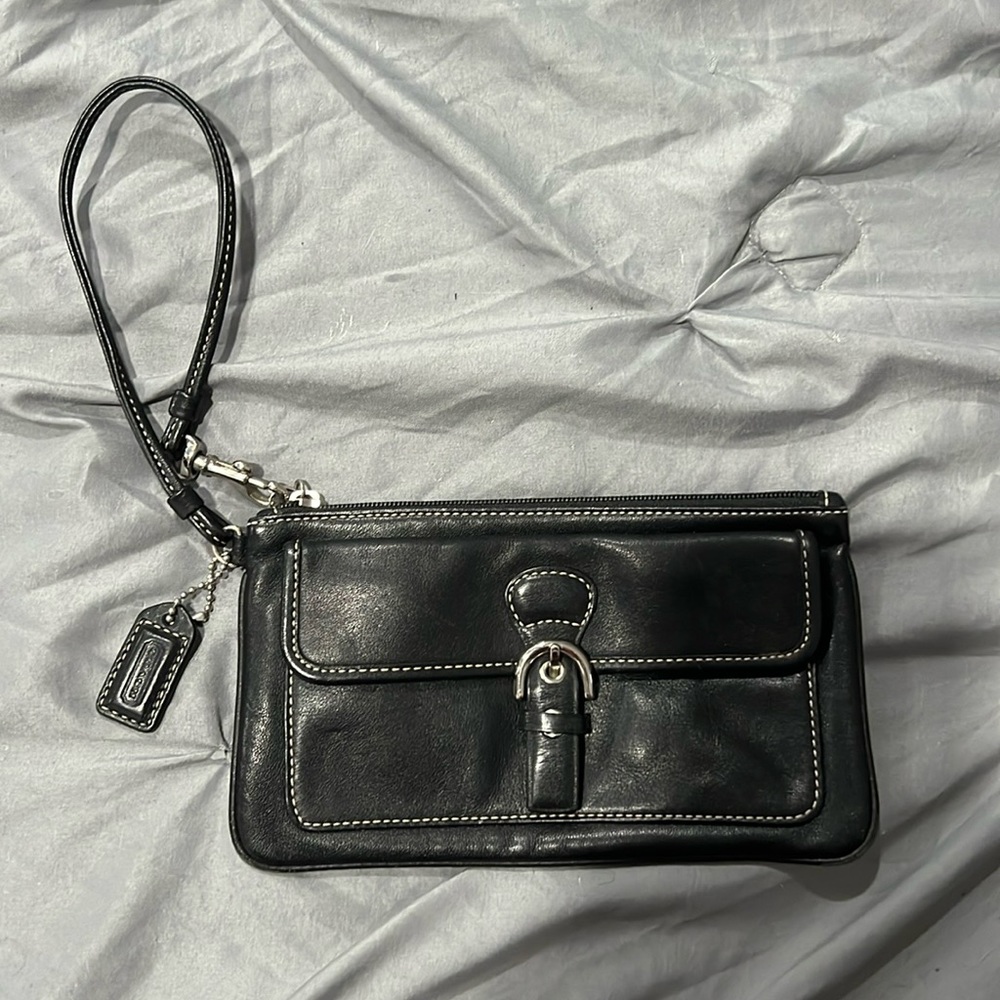 Coach leather wristlet